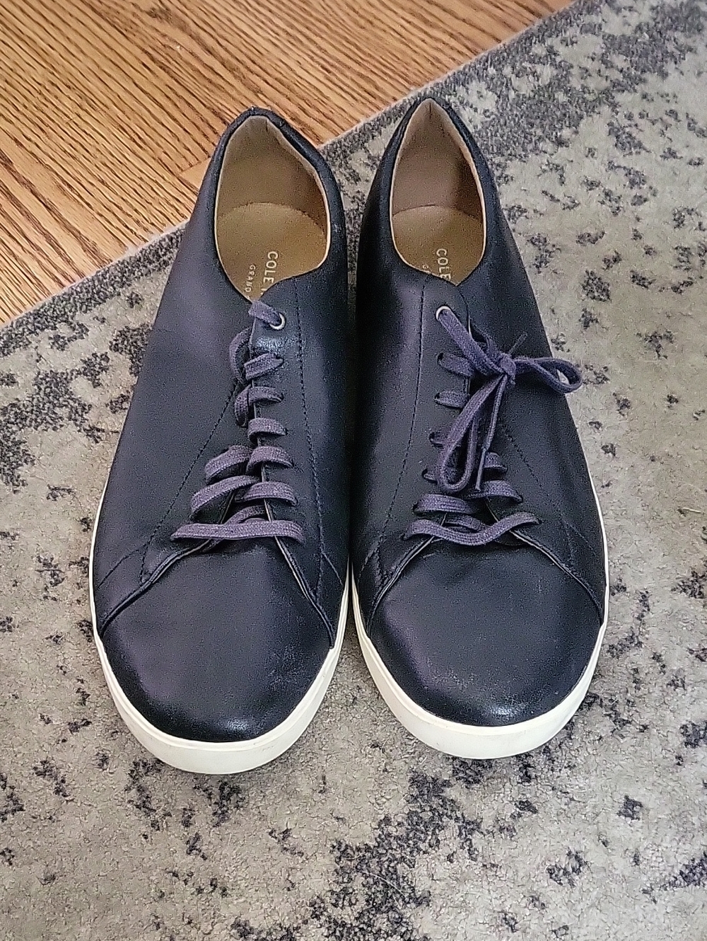 Cole Haan Men’s Size 15W Navy Leather Low-Top Sneakers